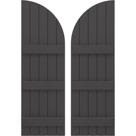 Ekena Millwork Americraft 5-Board (3 Batten) Wood Joined Board-n-Batten Shutters w/ Arch Top, ARW401BQ518X79SMH, PR ARW401BQ518X79SMH